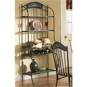 Macinac Bakers Rack 70.5"hx30"w Black