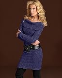 Metallic tunic sweater
