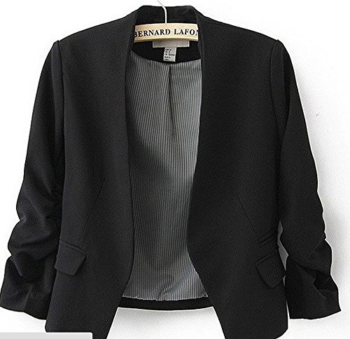 テーラードジャケット ドレス スーツ スリム　タイト　美しい　春　ヨーロピアン　シルエット ブラック (オリジナル・ブレスレットとサシェセット)