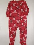 Ohio State Buckeyes Infant Footed Full Zip Raglan Coverall Sleeper - Toddler (18 Months)