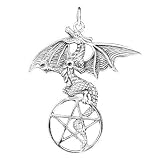 Anh�nger Pentagramm mit Drache 925er Sterling Silber Schmuck Fantasyvon "Toms-Silver"