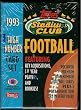 1993 Stadium Club High Number Football Set (51 cards per set including 1st day production card) Jerome Bettis and Drew Bledsoe Rookie!