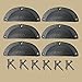 Renovators Supply Manufacturing Cabinet Pulls 4 in. Black Wrought Iron Drawer Cup Bin Pulls with Mounting Hardware Pack of 6