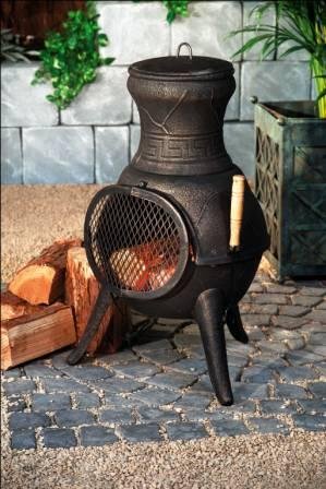 Outdoor Leisure Chimenea Burner patio heater - Chimnea Antique Gold