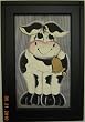 Large Painted Screen - Single Cow