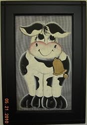 Large Painted Screen - Single Cow