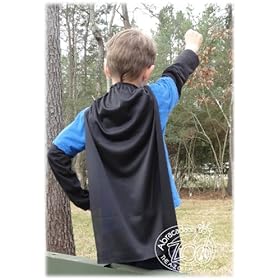  Abracadabrazoo Set of 10 Kidss Black Capes & Masks Party Favor Super Hero Cape Superhero Pirate Batman Dress Up Costume Halloween Bulk lot Wholesale