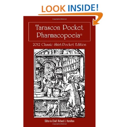 Tarascon Pocket Pharmacopoeia 2012 Classic Shirt-Pocket Edition