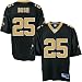 Image of Reebok NFL Equipment New Orleans Saints #25 Reggie Bush Black Premier Tackle Twill Football Jersey