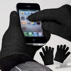 YAYAGO Touchscreen Handschuhe Schwarz Universalgr��e (ca. S - M) - F�r kapazitive Displays wie etwa iPhone 3 / 4 / 4S / iPad 2 / iPad 3 / iPad hd / Samsung Galaxy SIII S3 i9300 / Samsung Galaxy S i9000 / Samsung Galaxy S2 i9100 / Samsung Galaxy Y S5360 / Samsung Galaxy Fit S5670 / Huawei Ideos X3 / Nokia Lumia 800 / Nokia N9 / LG Optimus 4X HD (X3) und alle weiteren Modelle mit kapazitivem Dsiplay und Touch Screen Handy Navigationsger�t inkl. dem Original YAYAGO Clean-Pad