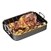 Premier Housewares Jumbo Roasting Pan with Rack and Stainless Steel Handles, Black