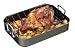 Premier Housewares Jumbo Roasting Pan with Rack and Stainless Steel Handles, Black