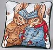 Beatrix Potter - Out on a Stroll Needlepoint Pillow - 7 inches