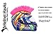 Helmet Hawks ® Motorcycle Helmet Mohawk w/ Sticky Hook and Loop Fastener Adhesive - Fluorescent Hot Pink