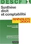 DESCF, num�ro 1 : Synth�se droit et comptabilit�