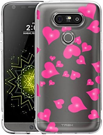 LG G5 Case, Slim Fit Snap On Cover by Trek Small Hearts Clear Case