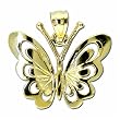 14kt Yellow Gold Beautiful Papillon Butterfly Charm Pendant