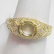 14K Yellow Gold Diamond Semimount