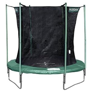 Hudora Trampoline avec filet de sécurité Diamètre 244 cm Noir/Bleu