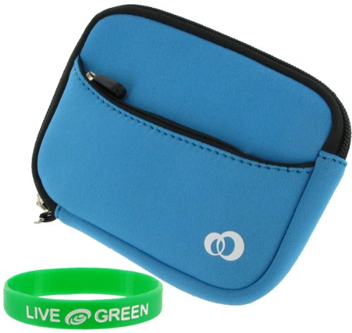 Neoprene Sleeve (Smurf Blue) Case for Toshiba 500GB USB 2.0 Portable External Hard Drive E05A050CAU2XL - Liquid Blue