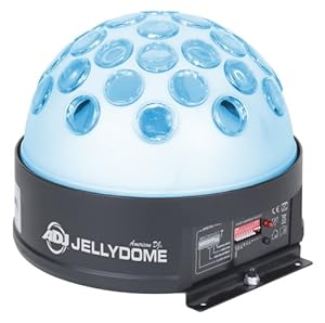 American Dj Supply Jelly Dome Led Powered Translucent Half Domemulti  Color Changing Effect Light
