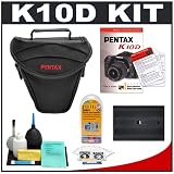 Pentax LX-T SLR Holster Case(Holds K10D With 18-55mm Lens) + Magic Lantern Guide Book + Spare Replacement Battery for Pentax D-LI50 + LCD Monitor Screen Protection Kit + 6-Piece Cleaning Kit for Pentax K10D Digital SLR Camera