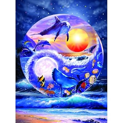 Yin & Yang Dolphins 1000pc Jigsaw Puzzle by Steve Sundram