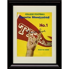 Framed Texas Longhorns "Hook 'em Horns" Sports Illustrated Autograph Print