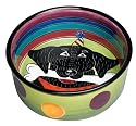 Henriksen Imports Mary Naylor Large Black Lab Dog Dish