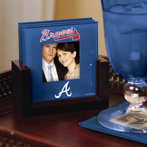Atlanta Braves Art Glass Coaster Set