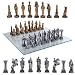 Romans Vs Egyptians Chess Set With Glass Board Set
