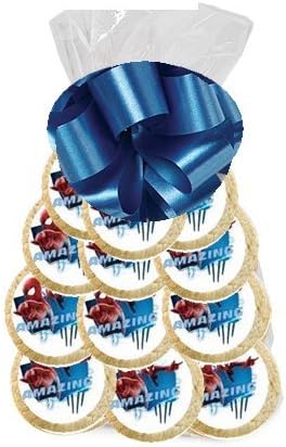 24pk SuperHero Amazing Spider-Man Freshly Baked Party Favor / Gift Decorated Sugar Cookies