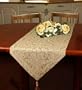Table Runner 72-inch Tasseled, Regale European Made Linen Cotton in Bisque