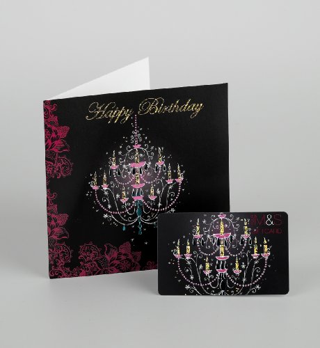 Happy Birthday Chandelier Gift Card