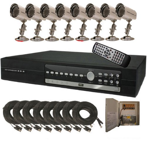 CIB R801W500G8753 8CH Network Security Surveillance DVR 500GB 8 CCD Cameras KIT. Eagleeyes Software