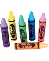 Set Of 36-Crayon Shaped Erasers-Assorted Colors. 3 Inch