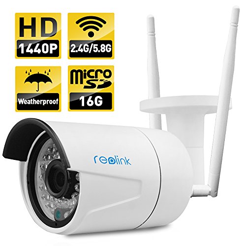 Find Discount Wireless IP Camera ,Reolink 4-Megapixel 1440P Wireless Security 2.4G/5.8G Dual Mode Wi...