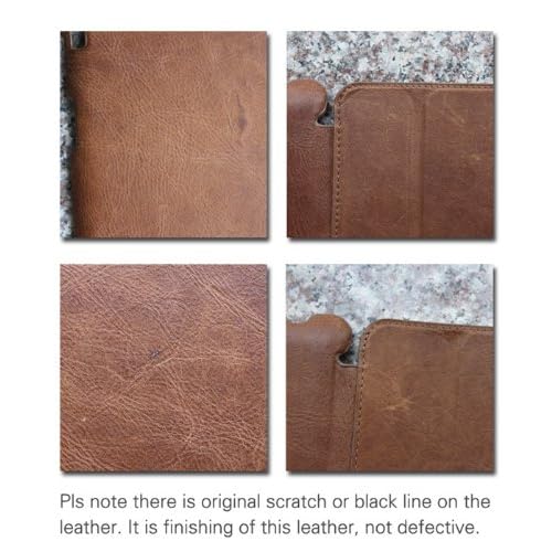 Jisoncase Vintage Genuine Leather Smart Cover Case for iPad 2, 3 & 4, JS-ID-006A-Brown