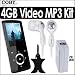 Coby MP705 4GB Slim MP3/FM/MP4 Player Bundle With Coby CA81 Dual USB AC Adapter/Charger, Coby CVE92 Earphones & Nite Ize Curvyman Cord Supervisor Organizer