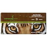 Endangered Species Tiger Bar, Dark Chocolate with Espresso Beans, 3-Ounce Bars (Pack of 12)