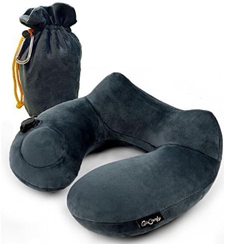 Daydreamer Neck Pillow - Luxuriously Soft Inflatable Travel Pillow for Sleeping on Airplane, Car, Train and Bus by AirComfy