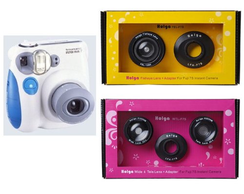 魚眼から望遠まで！FUJIFILM Instax mini 7S 【ブルー】 パワフルセット
