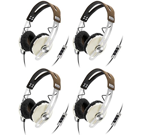 4 Sennheiser Momentum Closed On-Ear iPod iPhone Stereo Headphones w/Case | Ivory