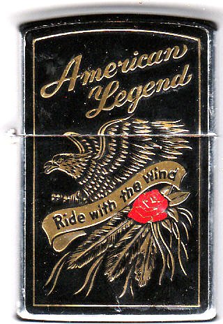 American Legend Lighter ~ #1 ~ Polished Crome Zippo Style ~ Windproof and Refillable
