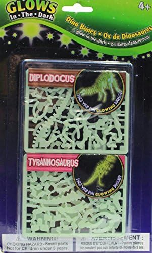 Glow in the Dark Dino Bones Diplodocus & Tyrannosaurus Rex Puzzle Build Your Own Dinosaur
