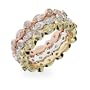 Aubrey's Triple Tone Diamond CZ Ring Set