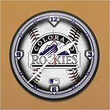Colorado Rockies Baseball Wall Clock