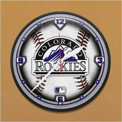 Buy Colorado Rockies Baseball Wall Clock by Football Fanatics