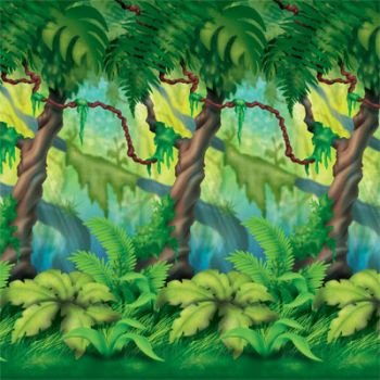 Jungle Trees Backdrop Party Supplies