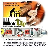 Jumbo 2 wide suspenders in Electrician Pattern